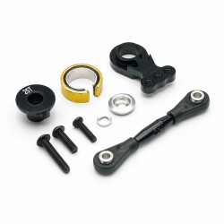 Fastrax Tamiya TT02/B/T Aluminium 25t Servo Saver Set - Black