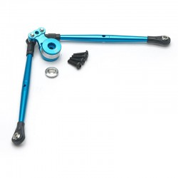Fastrax Tamiya DT03 Aluminium 25t Servo Saver Set - Blue