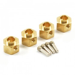 Fastrax Trx-4 Brass Hex Wheel Hub +3mm (4)