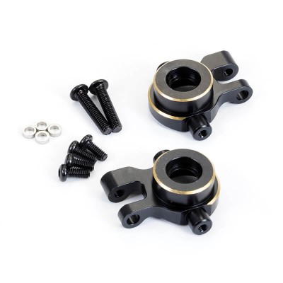 Fastrax TRX-4M Black Brass Steering Knuckles (2)
