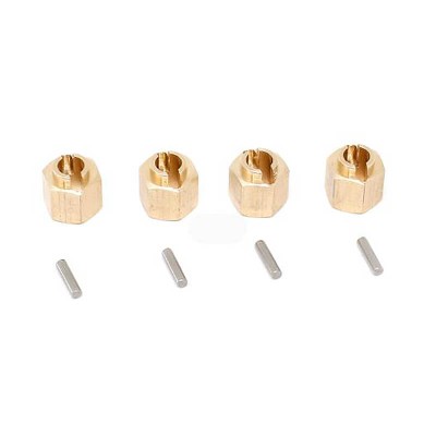 Fastrax TRX-4M Brass 7mm Hex, Length 6mm Hub Extenders (4)