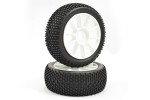 Fastrax 1/8th Premounted Buggy Tyres 'H Tread/10 Spoke"