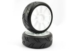 Fastrax 1/8th Premounted Slick Tyres 'Hawk/Split Spoke'