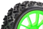 Fastrax 1/10th Street/Rally Tyre 10sp Green Wheel