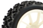 Fastrax 1/10th Street/Rally Tyre 10sp White Wheel