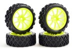 Fastrax 1/10th Street/Rally Tyre 10sp Neon Yellow Wheel