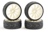 Fastrax 1/10th Street/Tread Tyre 20sp White Wheel