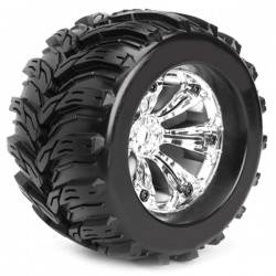 Fastrax 1:8 Mt Arrow Mounted 6-Spoke Chrome 1/2"Offset(Pr)