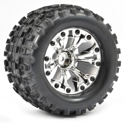 Fastrax 1:10 Mt Stinger Mount 6-Spoke Chrome 0 Offset (Pr)
