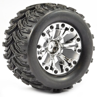 Fastrax 1:10 Mt Arrow Mounted 6-Spoke Chrome Bearing (Pr)