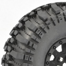 Fastrax 1:10 Crawler Rocko 1.9 Mounted Scale Wheel Black (Pr)