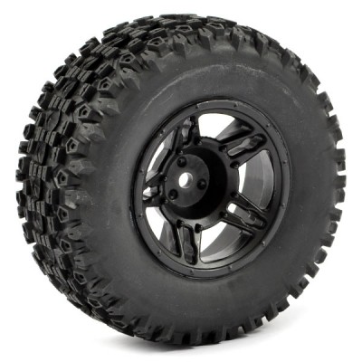 Fastrax 1:10 SC Stinger Mtd 5-Spoke Black (Slash Fr) (Pr)