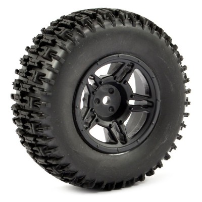 Fastrax 1:10 SC Jigsaw Mounted 5-Spoke Black (Slash Fr) (Pr)